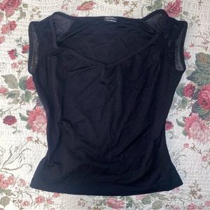 2000s goth fishnet top